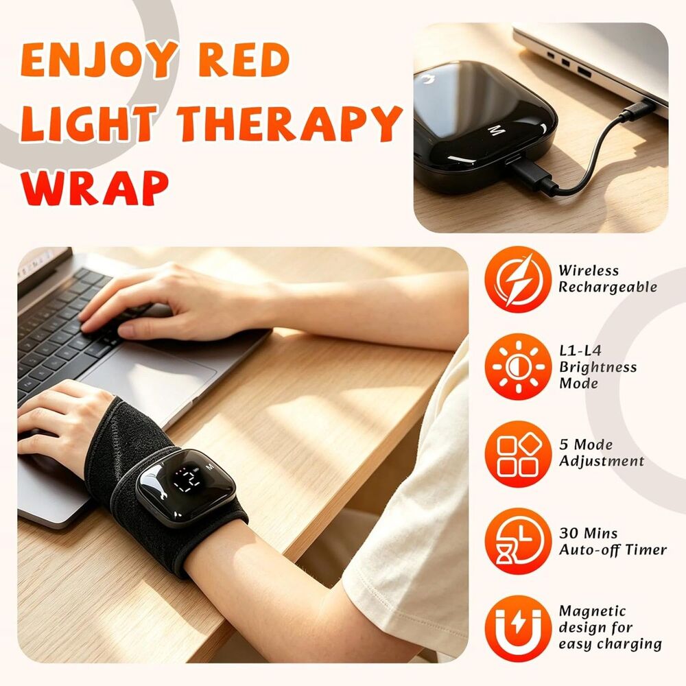 Cordless Red & Near-Infrared Light Wrap for Relaxing Massage Comfort - Picture 6 of 15